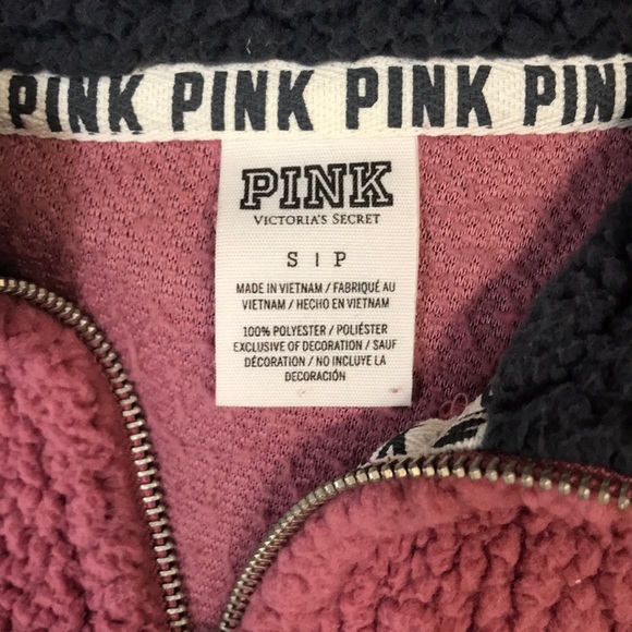 EUC Pink Sherpa, half zip up, in rose color - Picture 4 of 4